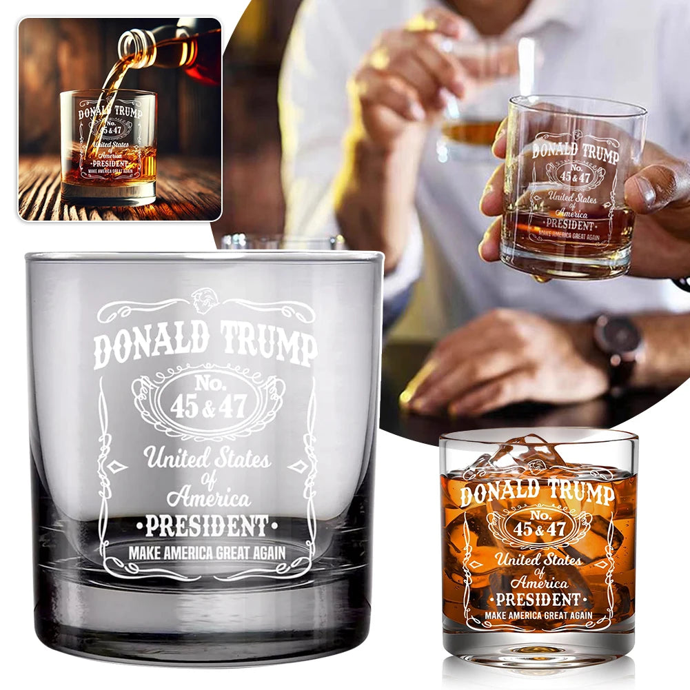 Trump-Whiskey Glass