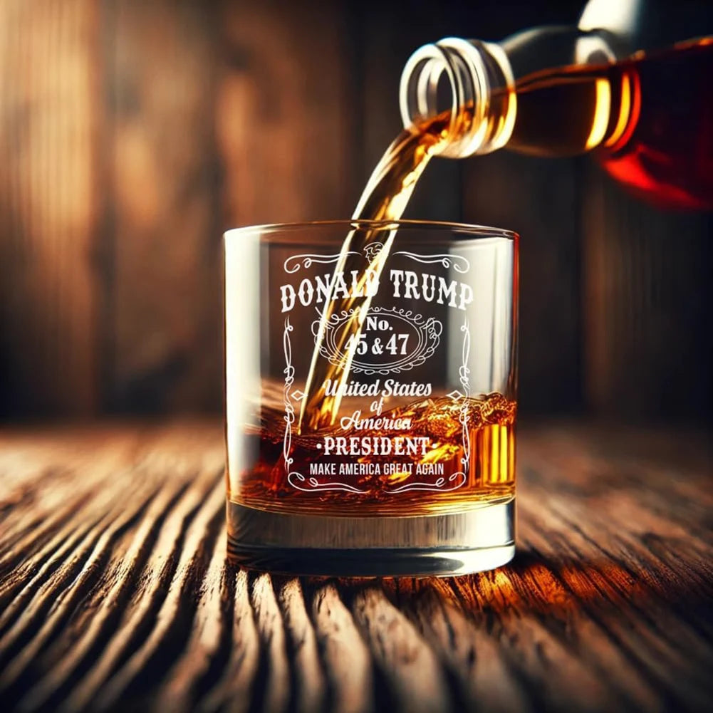 Trump-Whiskey Glass