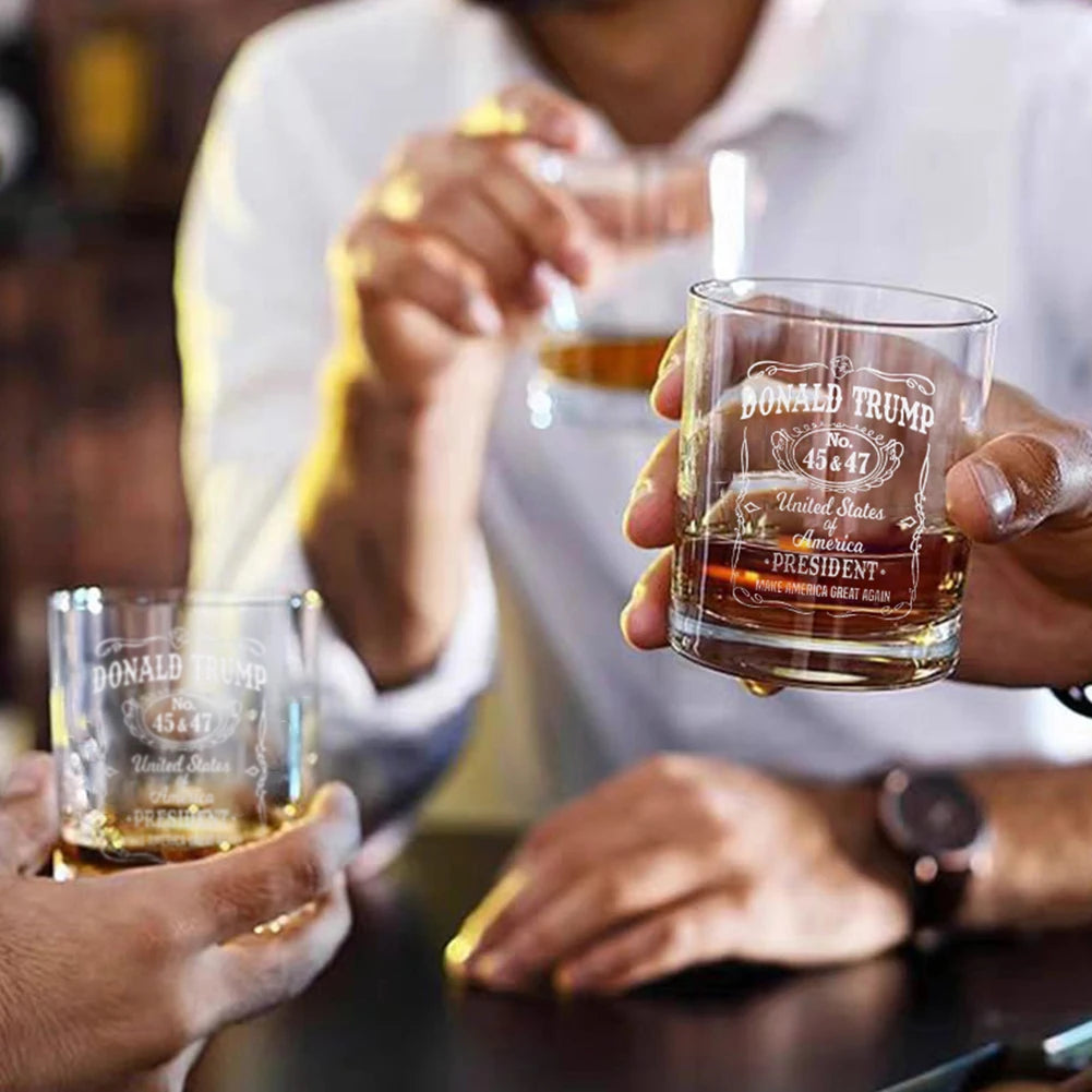 Trump-Whiskey Glass