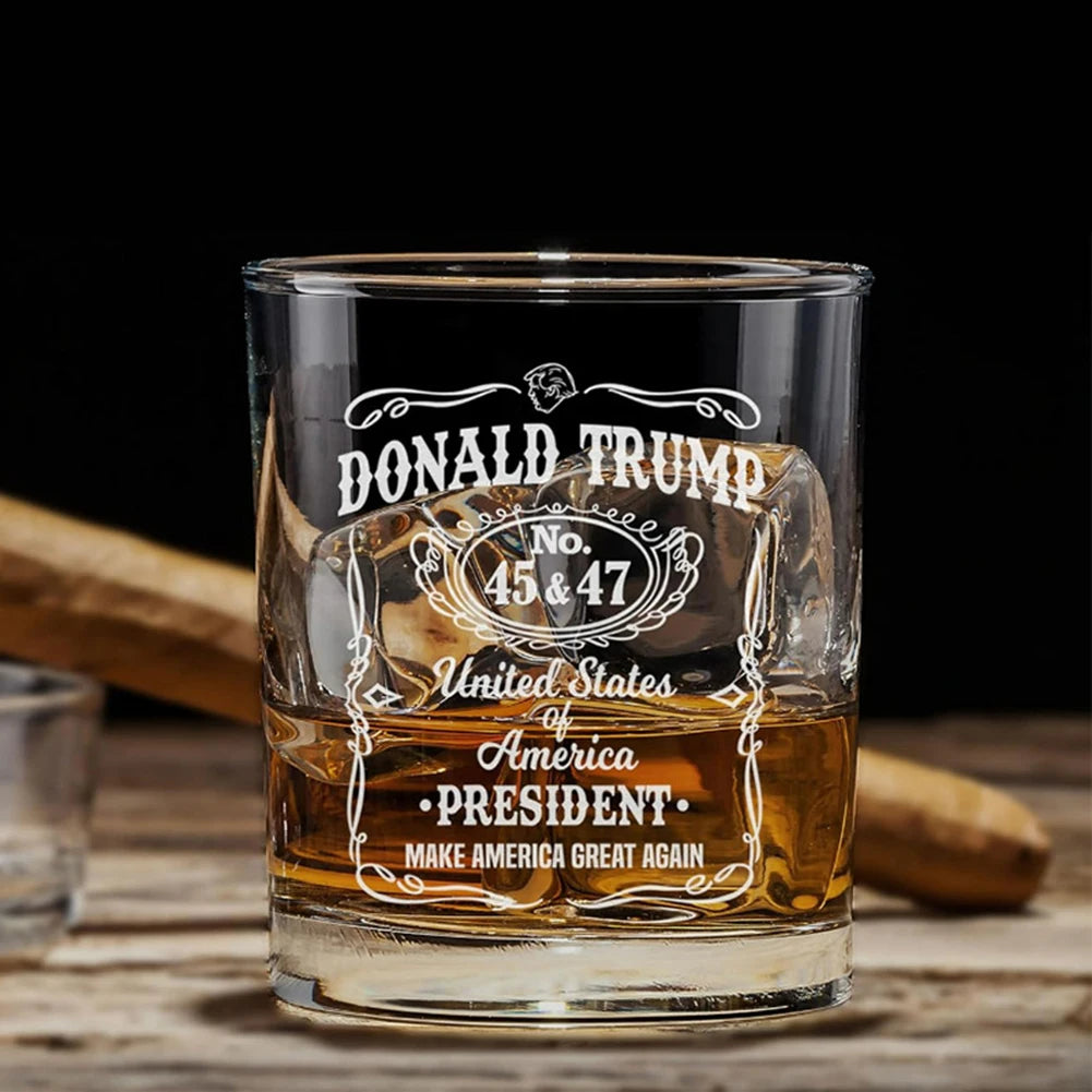 Trump-Whiskey Glass
