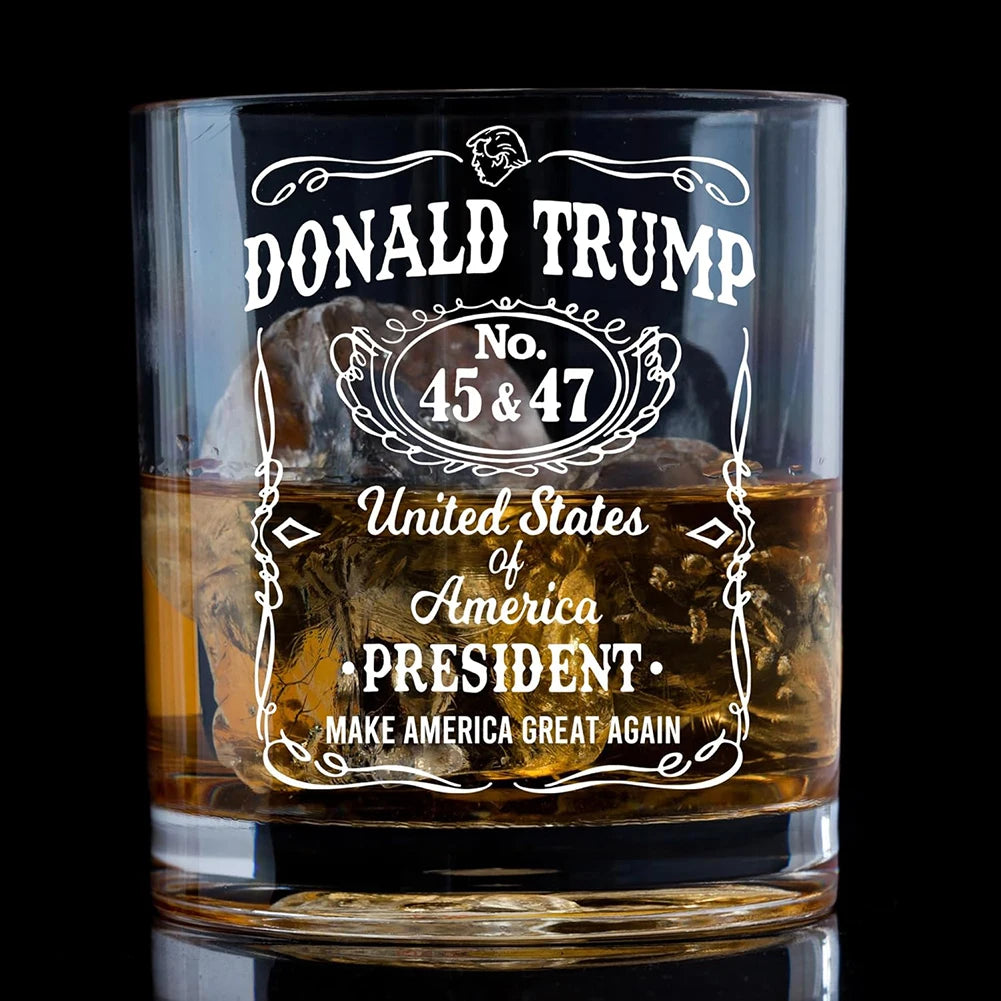 Trump-Whiskey Glass