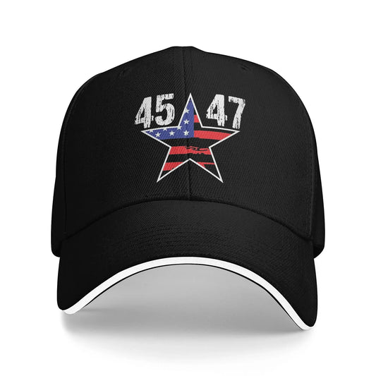 Trump 45-47 trucker snapback hat